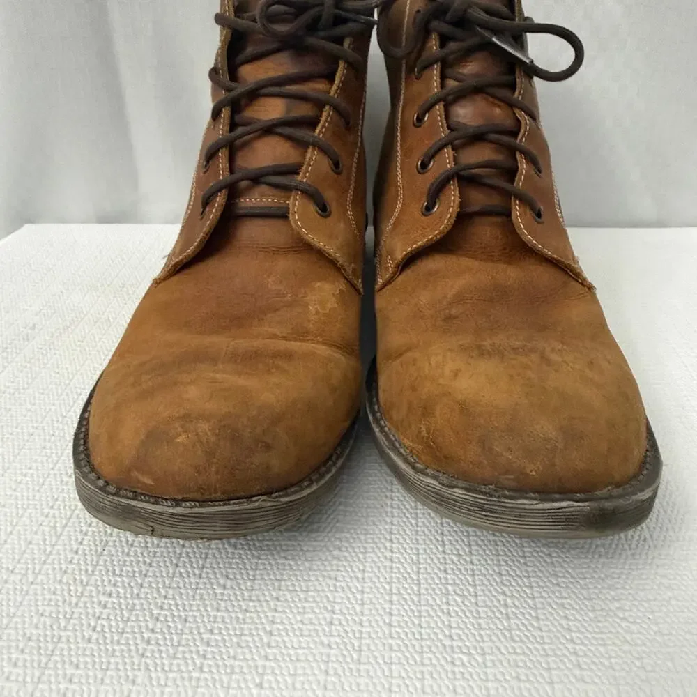 Roan Bed Stu Boots Mens Size 13 Brown Leather Distressed Lace Up Ankle